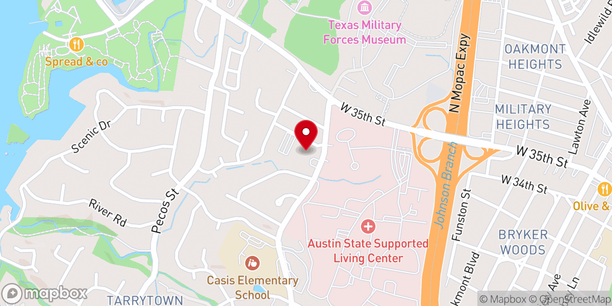 Map showing location of Westminster Presbyterian Church