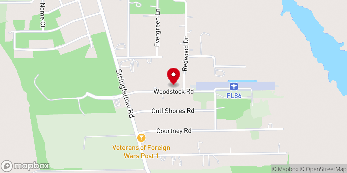 Map showing location of John David Kirby Ministries