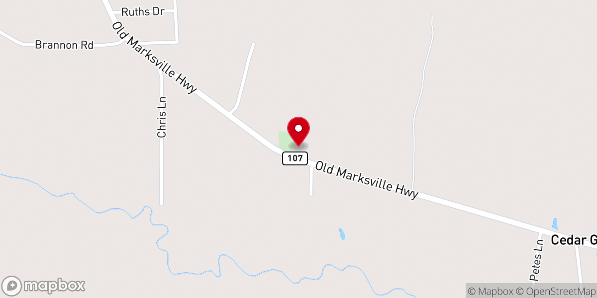 Map showing location of Carmel Baptist Church