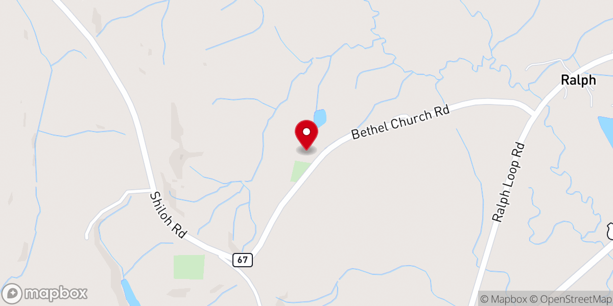Map showing location of Mount Herman Church