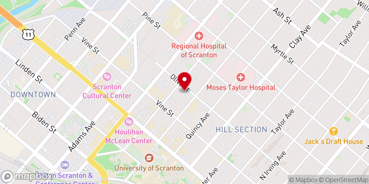Map showing location of The Manse