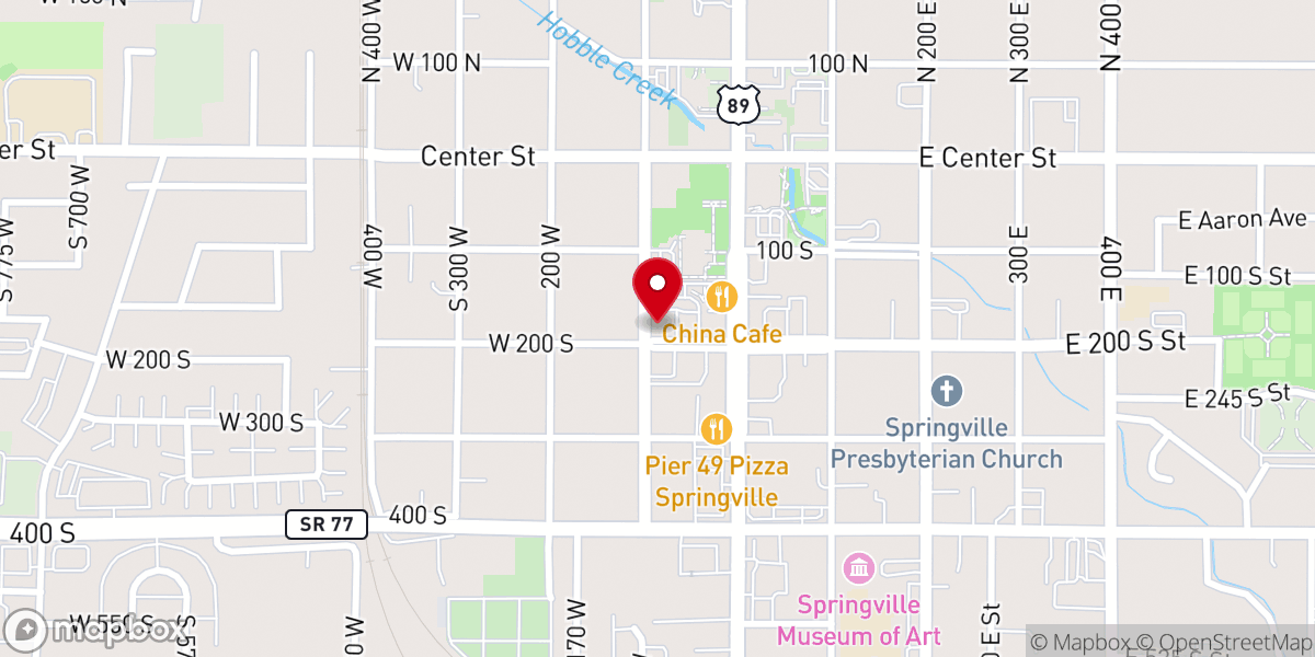 Map showing location of Art City Inn
