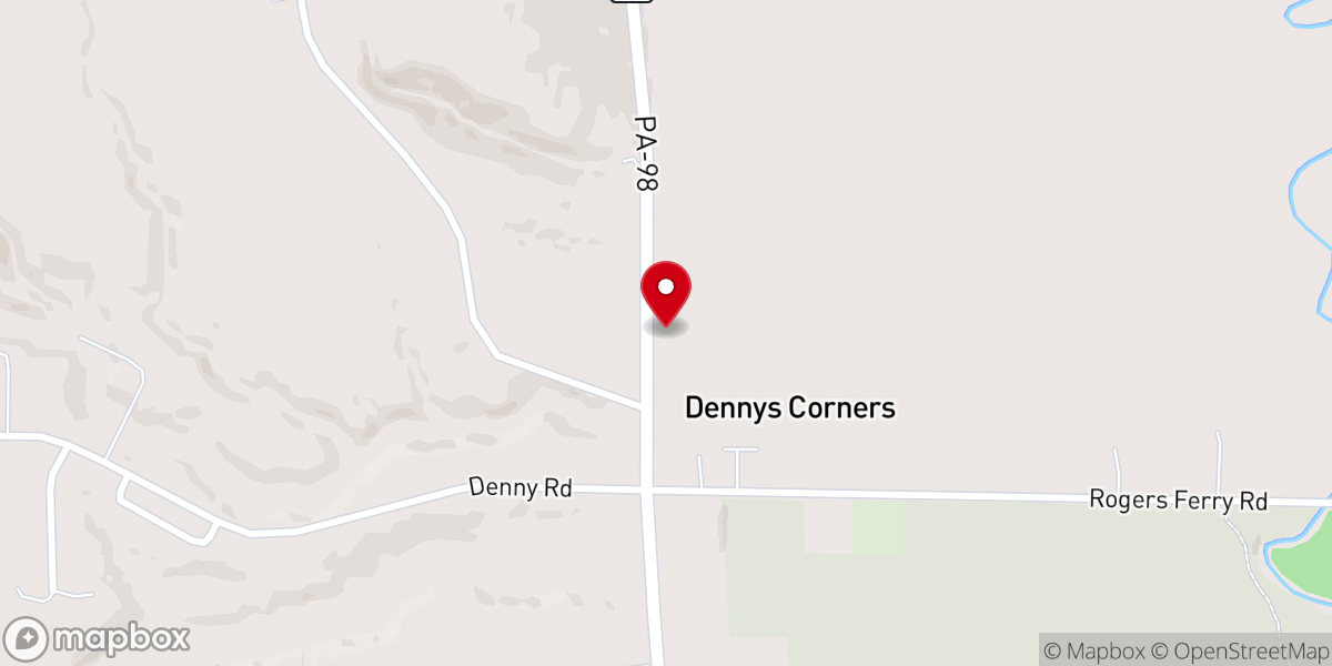 Map showing location of Denny Chapel