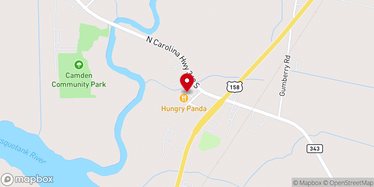 Map showing location of Harmony Baptist Church