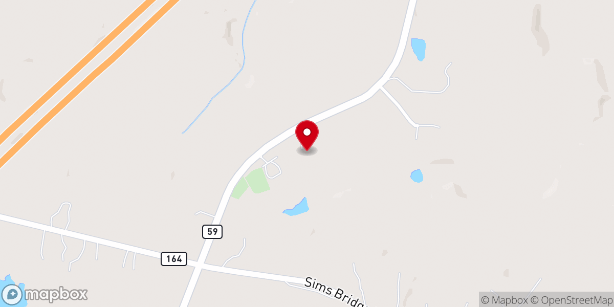 Map showing location of New Salem Church