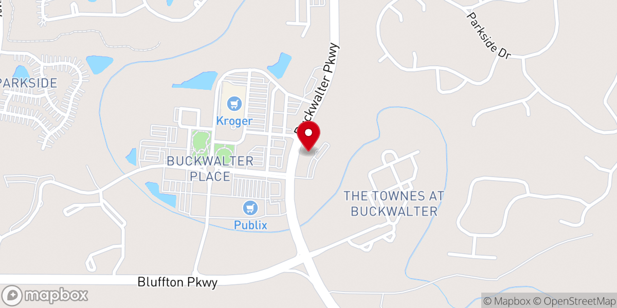 Map showing location of Iglesia Fuente de Salvacion Bluffton SC - Asamblea Apostolica de La Fe en Cristo Jesus