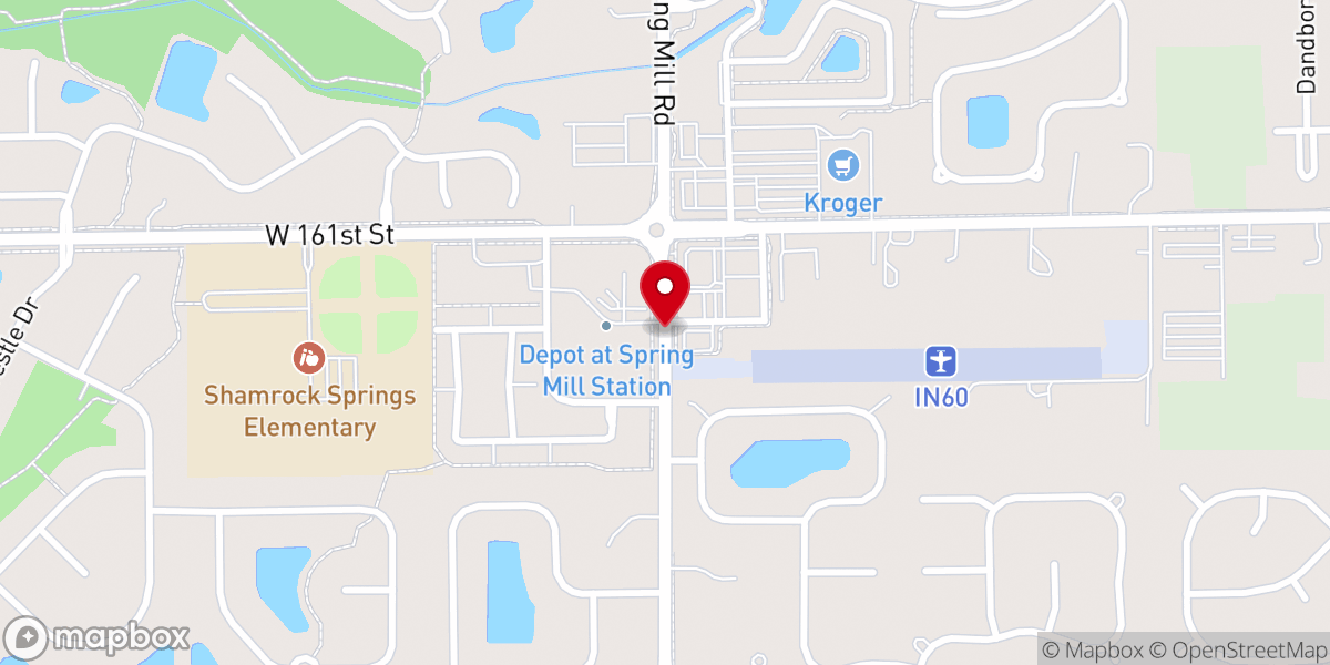 Map showing location of Spring Mill KinderCare