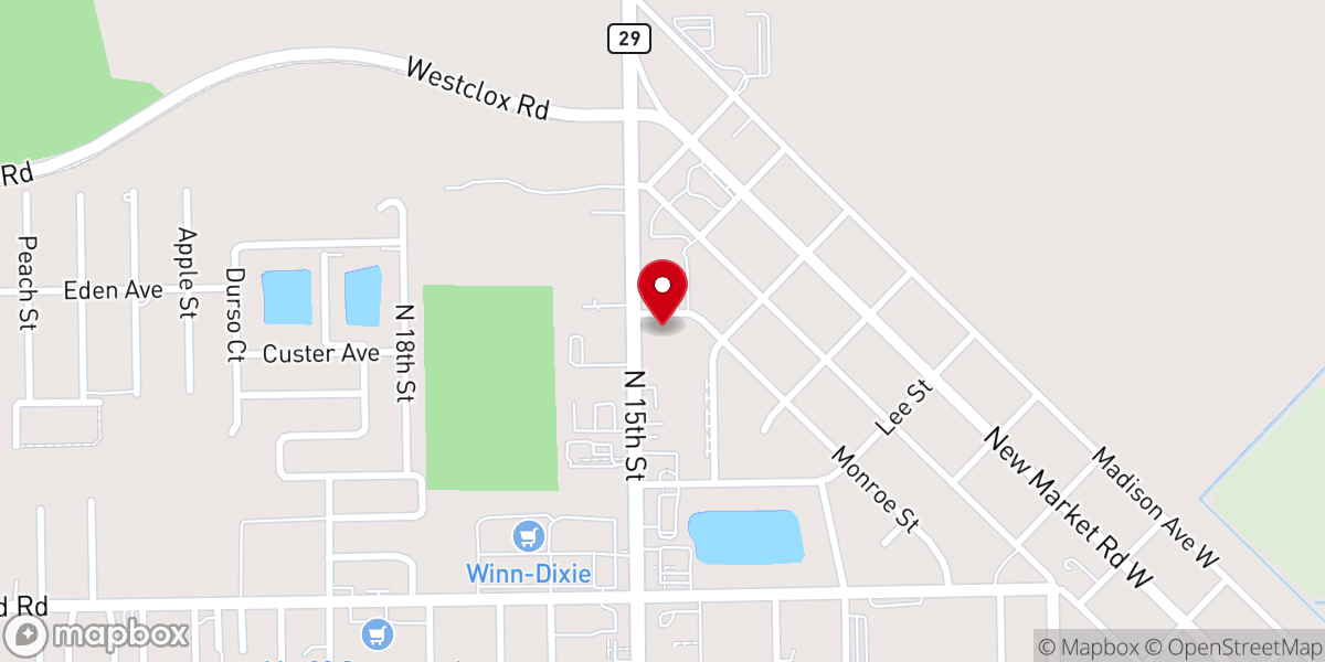 Map showing location of Family Prayer Center