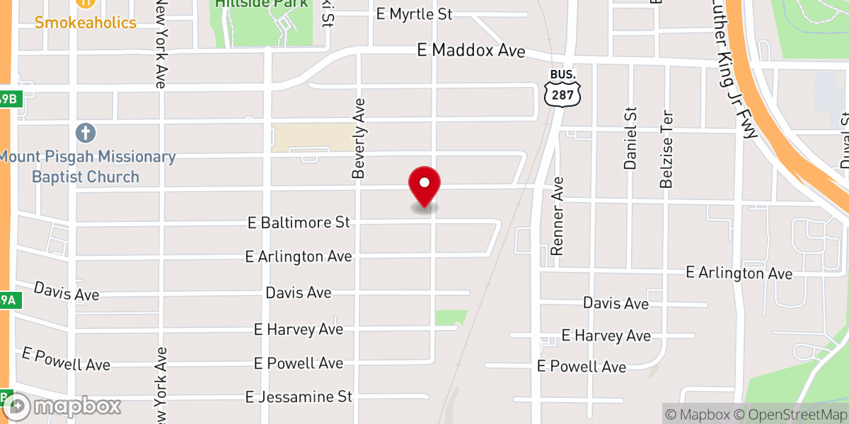 Map showing location of Greater Progressive Church of God in Christ