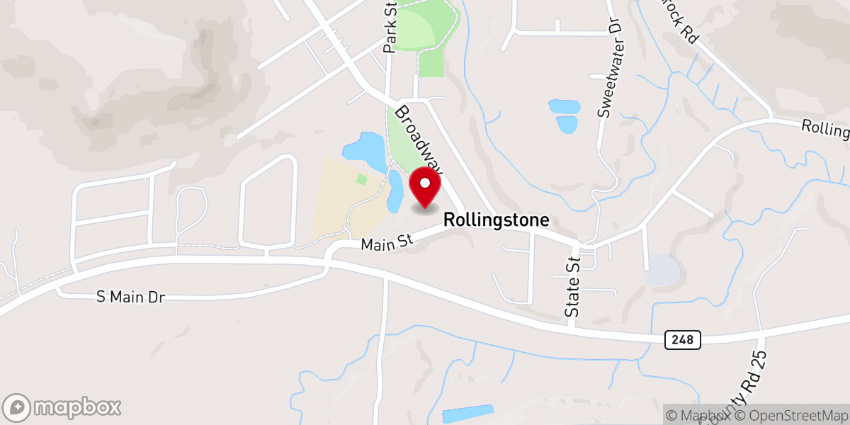 Map showing location of Holy Trinity Catholic Church