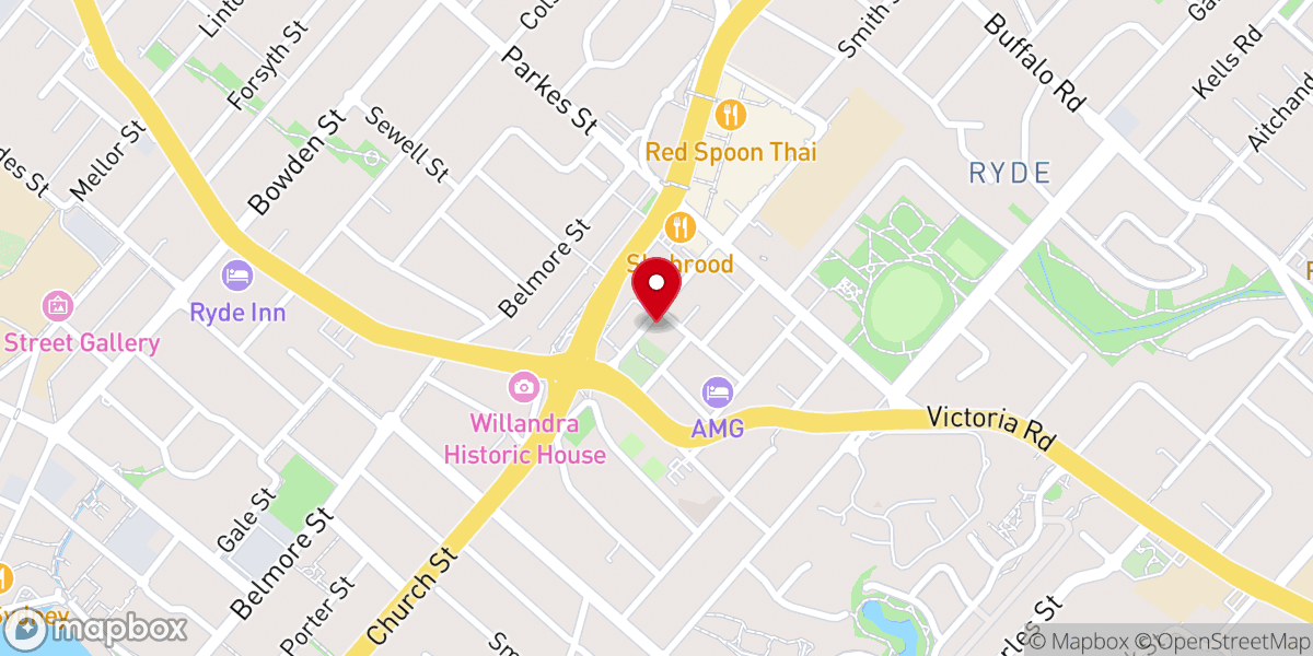 Map showing location of St Anne's Ryde Anglican Church