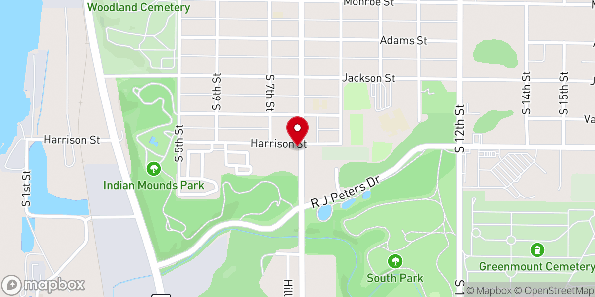 Map showing location of Parkview Church