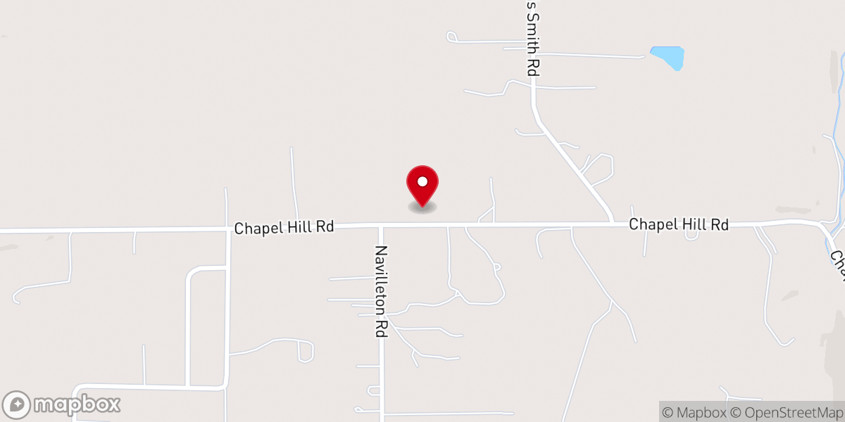 Map showing location of Chapel Hill Christian Church