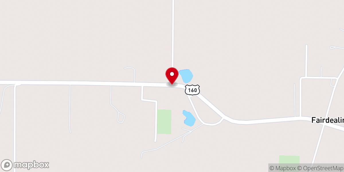 Map showing location of Pilgrims Rest Church