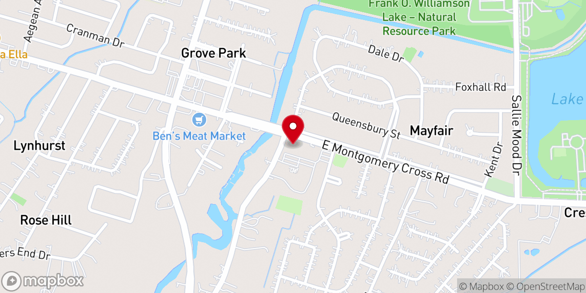 Map showing location of St James Catholic Church