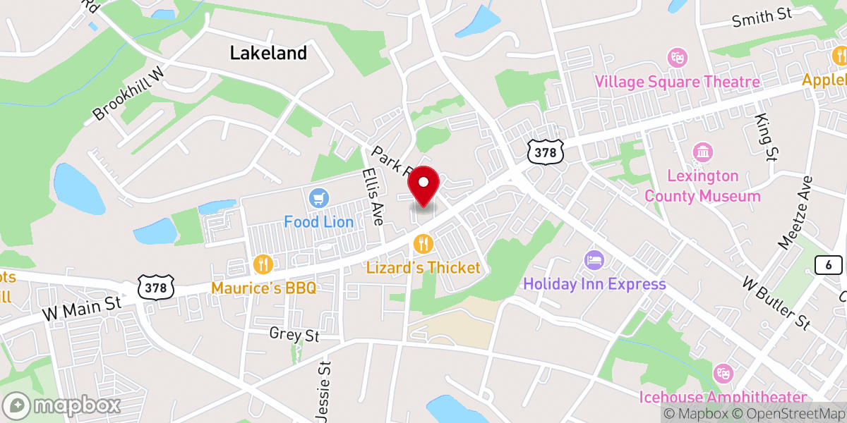 Map showing location of St Paul Baptist Church of Lexington