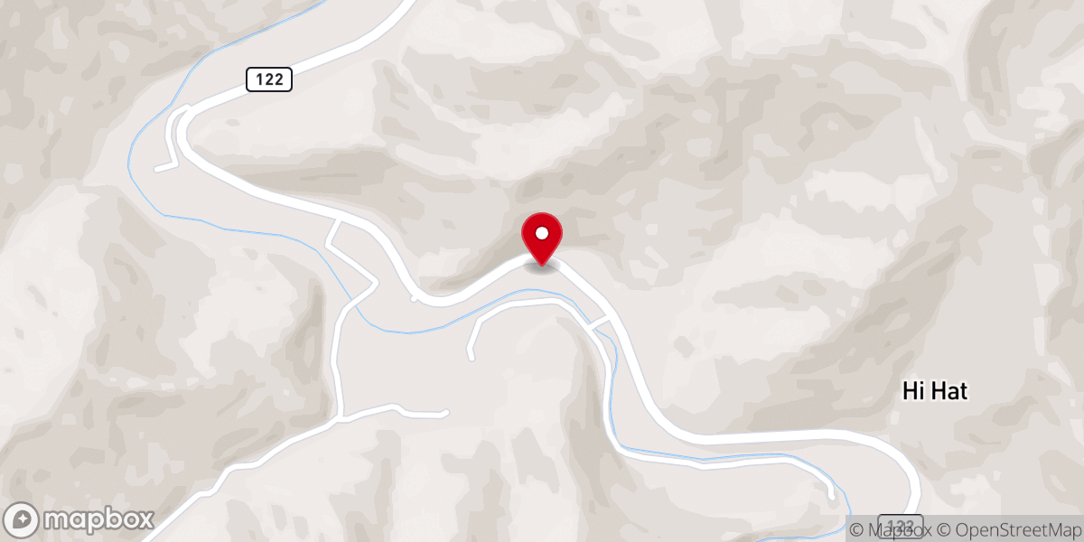Map showing location of Little Nancy Church