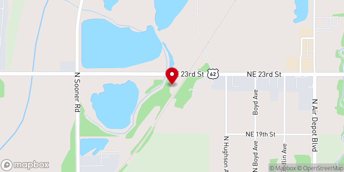 Map showing location of Oklahoma City Church Of God