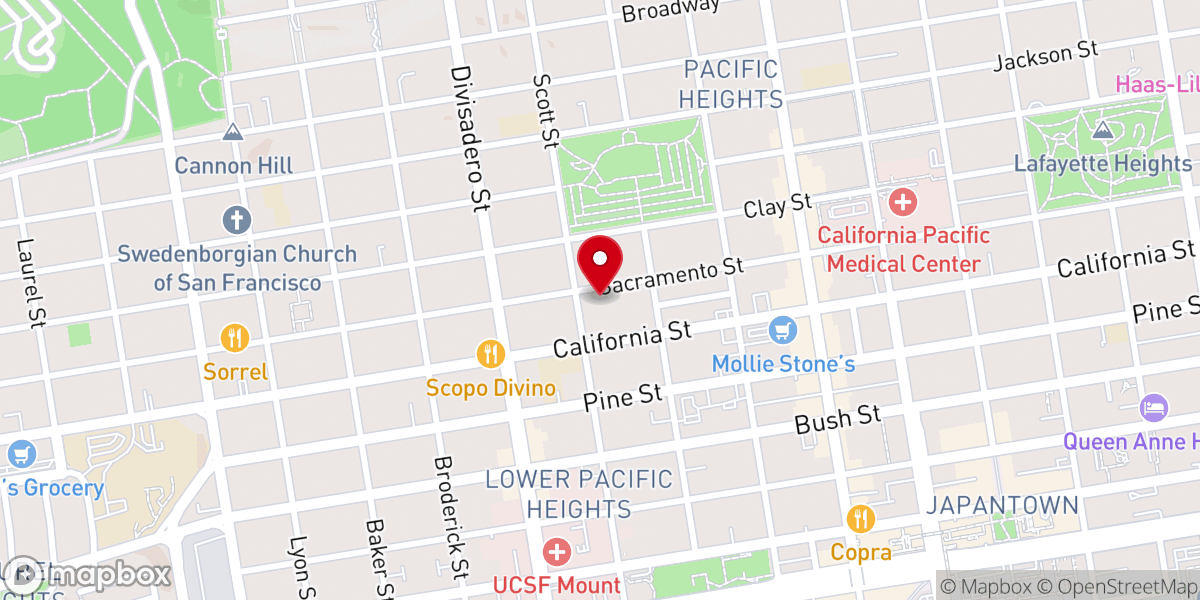 Map showing location of Saint Thomas Episcopal Church