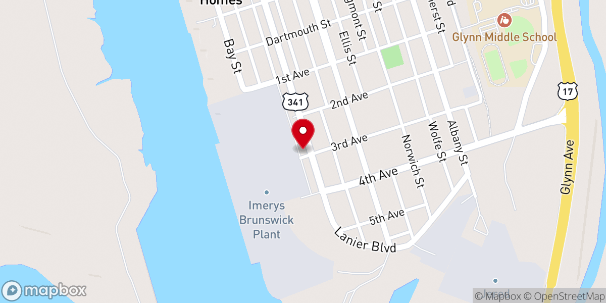 Map showing location of St George Orthodox Chapel