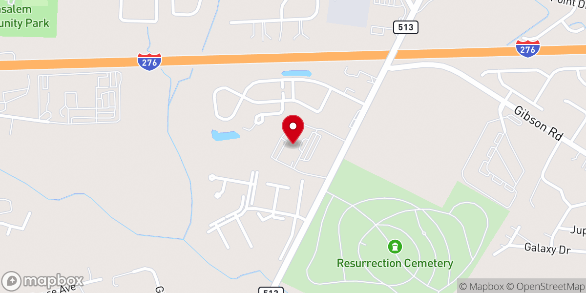 Map showing location of St. Ephrem Parish