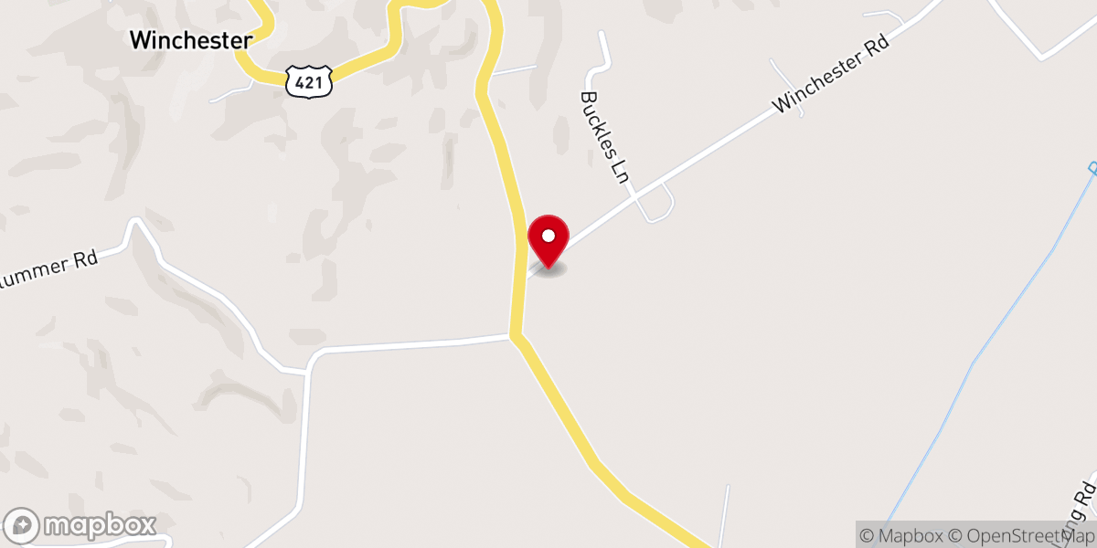 Map showing location of Shady Valley Presbyterian Church