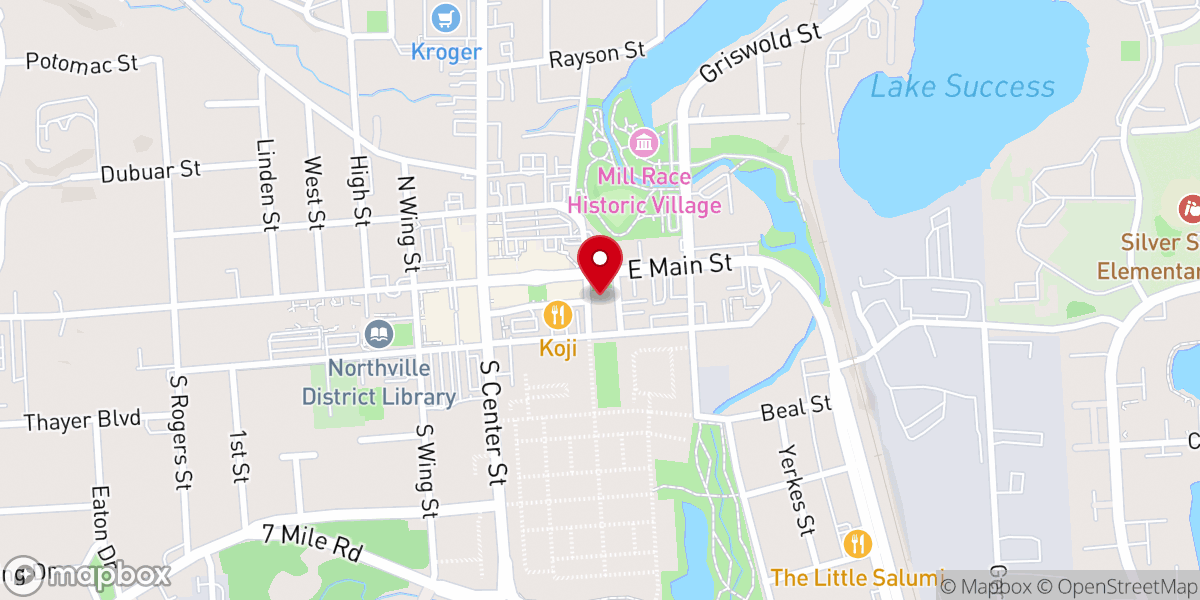 Map showing location of First Presbyterian Church