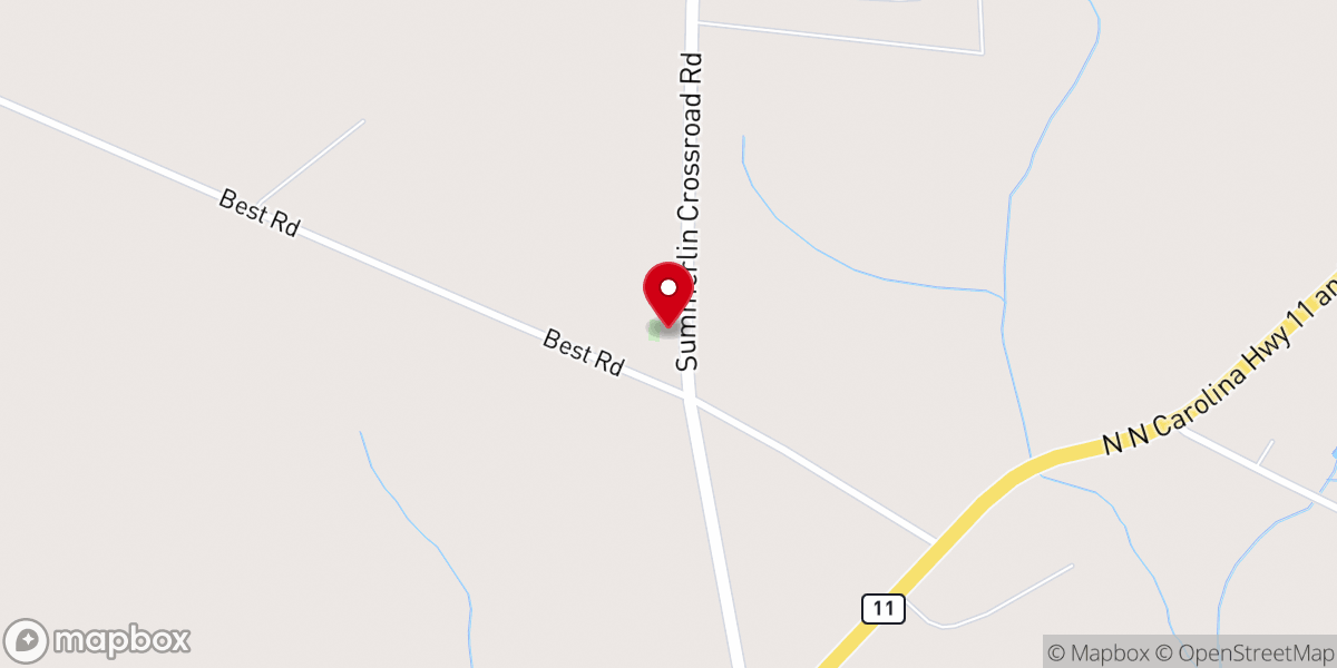 Map showing location of Big Zion AME Zion Church