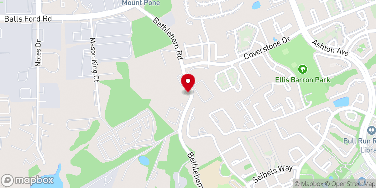 Map showing location of The Rock Church of Manassas