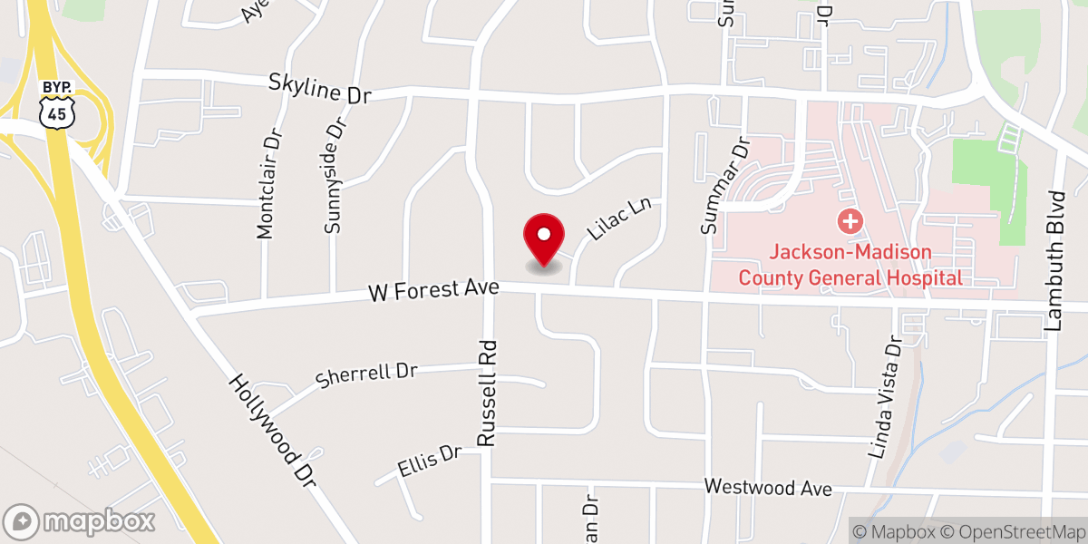 Map showing location of Forest Heights United Methodist Church