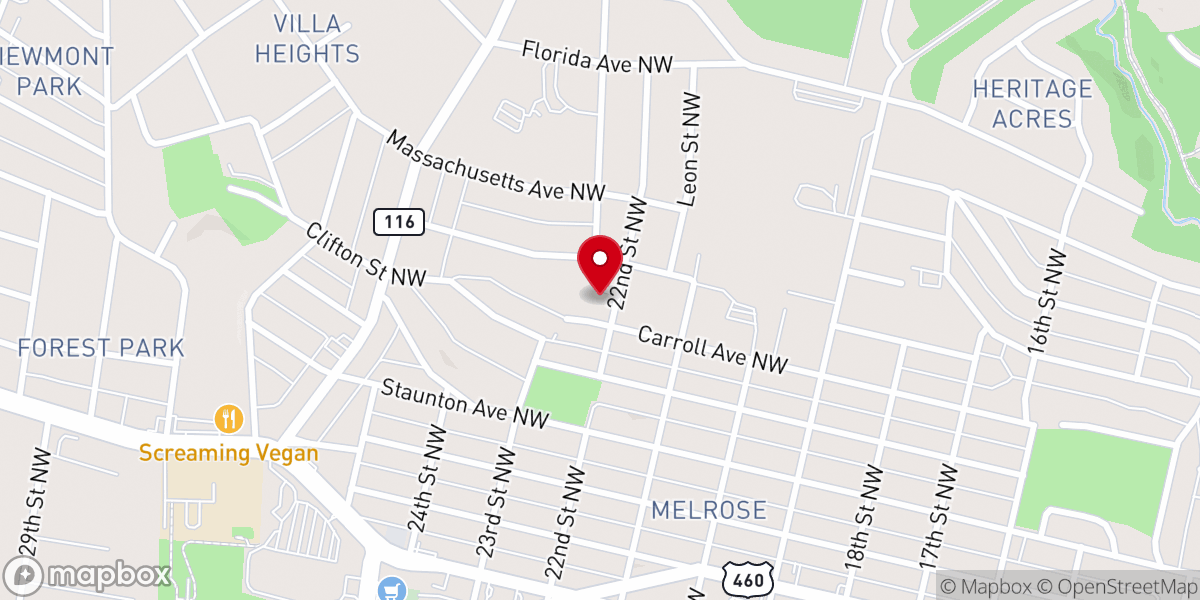 Map showing location of Miracle Chapel United Holy Church
