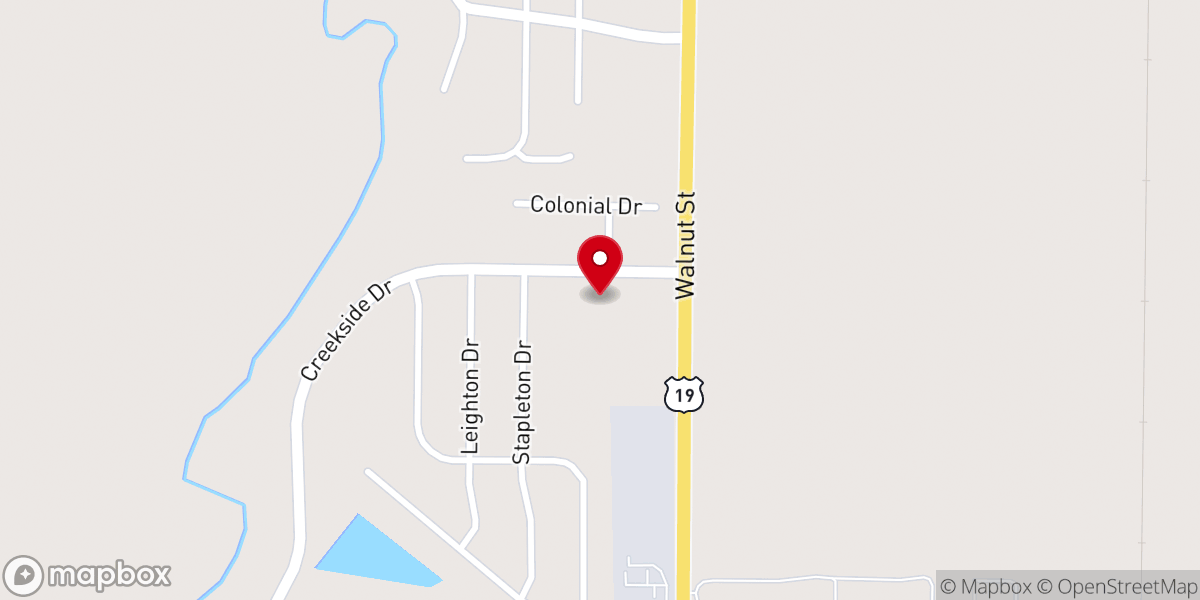 Map showing location of Flint River Bible Fellowship Inc