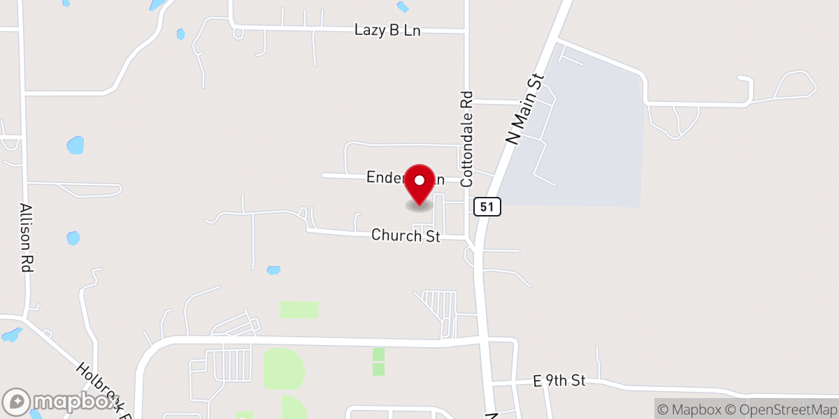 Map showing location of Springtown Church of Christ