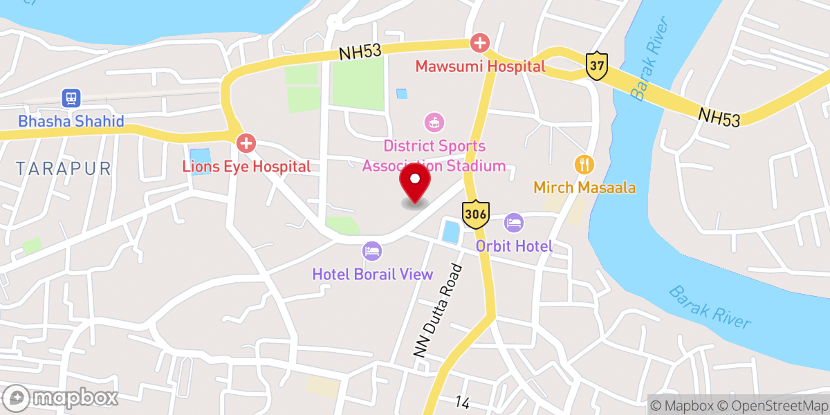 Map showing location of Gandhibagh Park