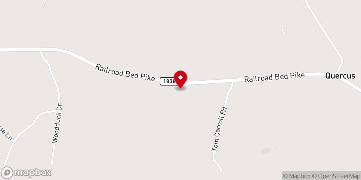 Map showing location of Baugus Chapel