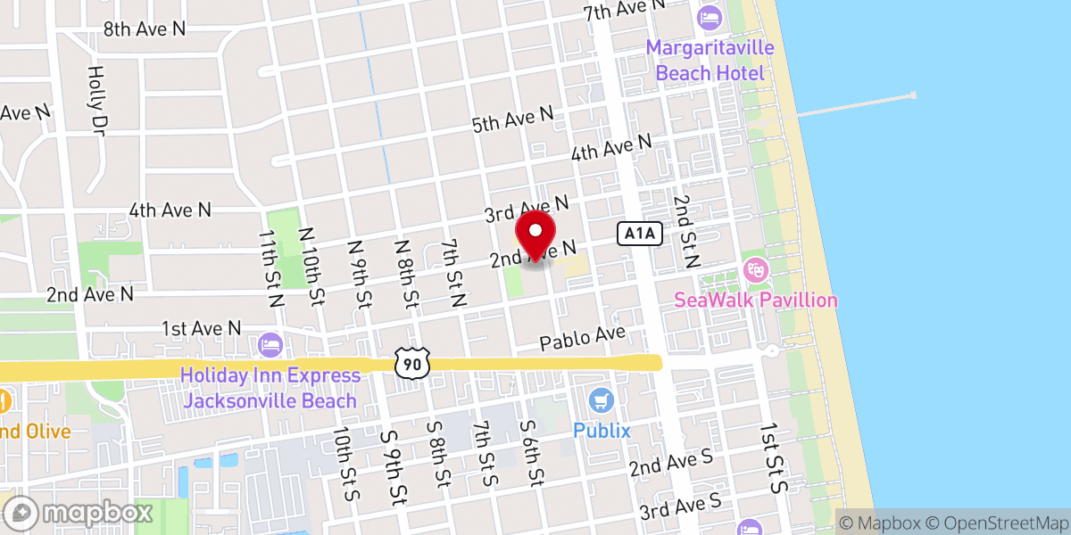 Map showing location of St. Paul's Rectory