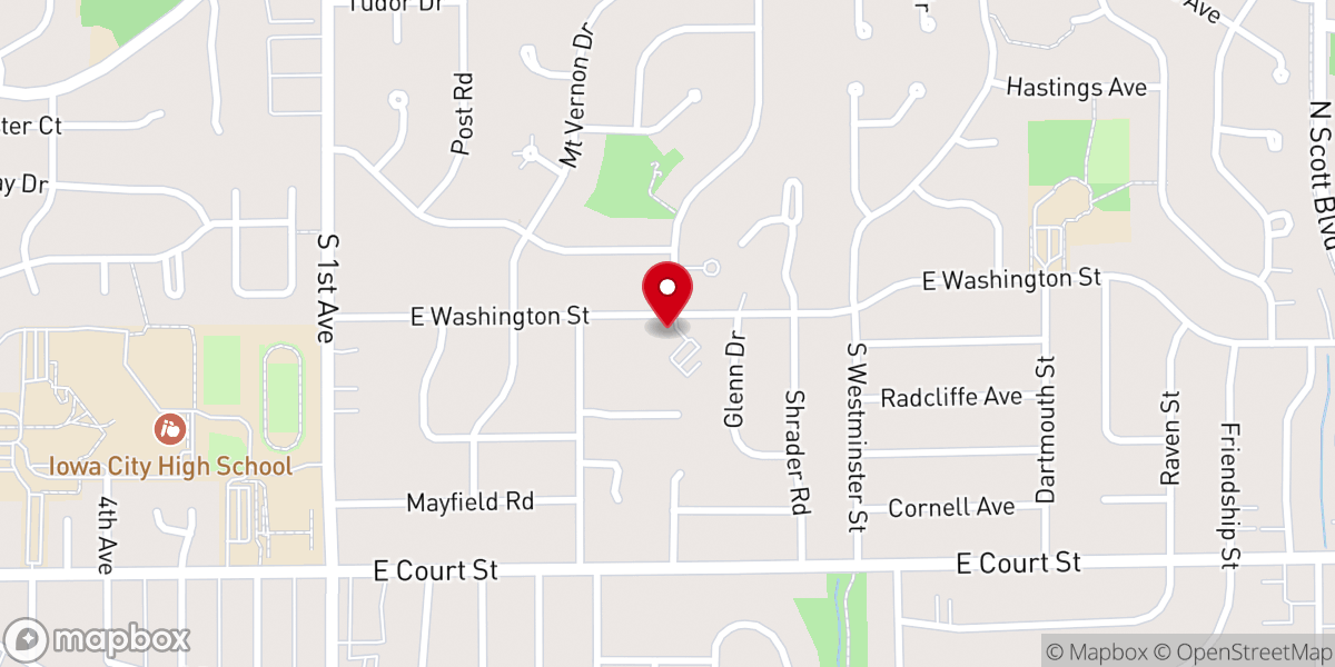 Map showing location of St Mark's United Methodist Church