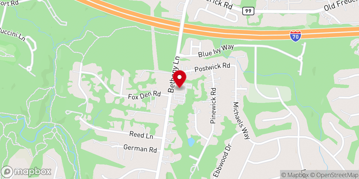 Map showing location of Peniel Korean Church