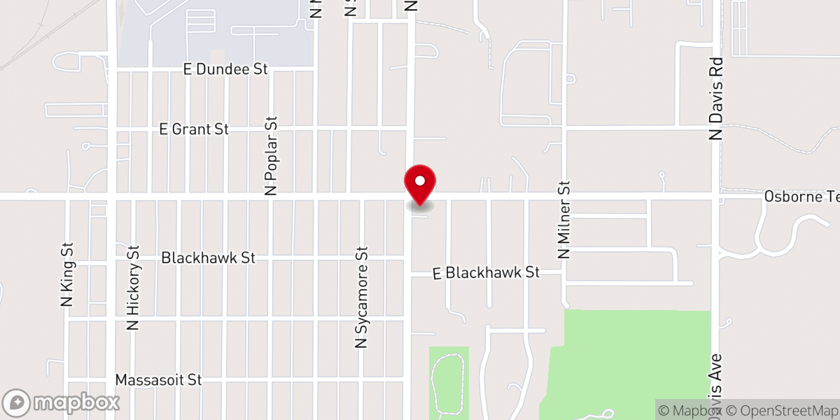 Map showing location of Cherry Street Wesleyan Church