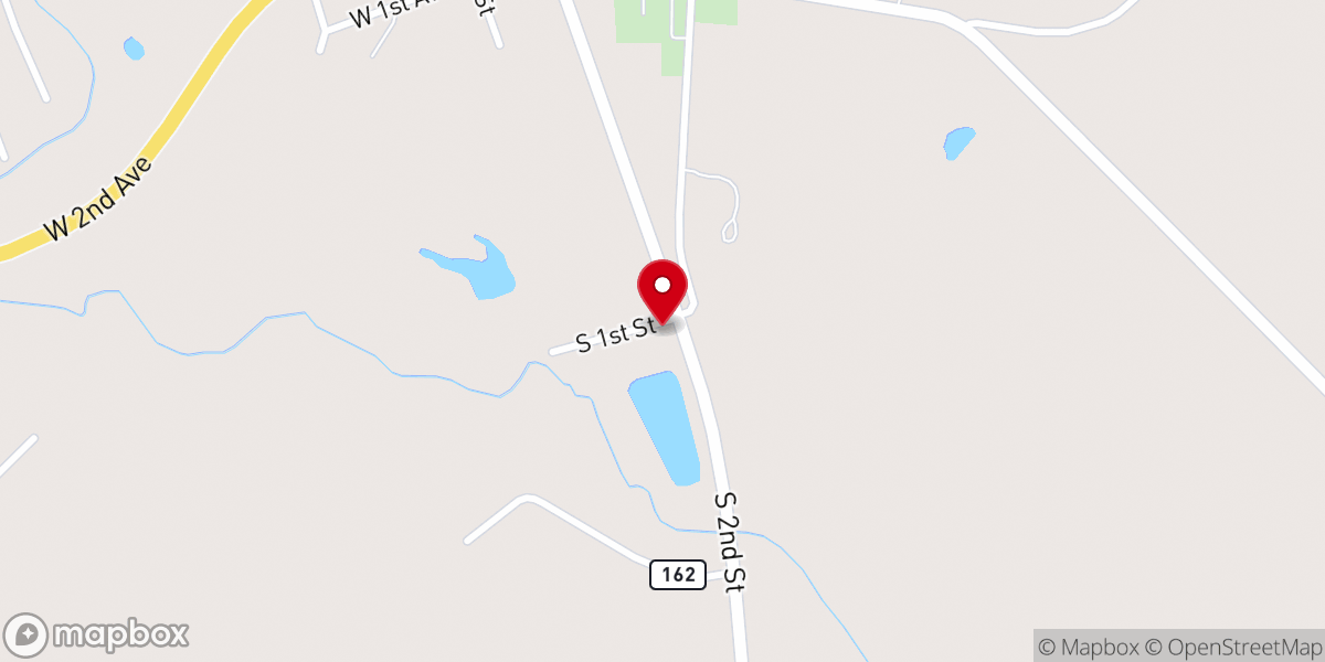 Map showing location of Glenwood Church of God