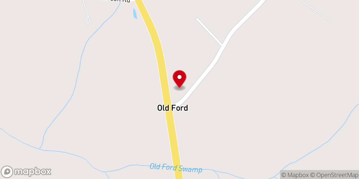 Map showing location of Old Ford Church of Christ