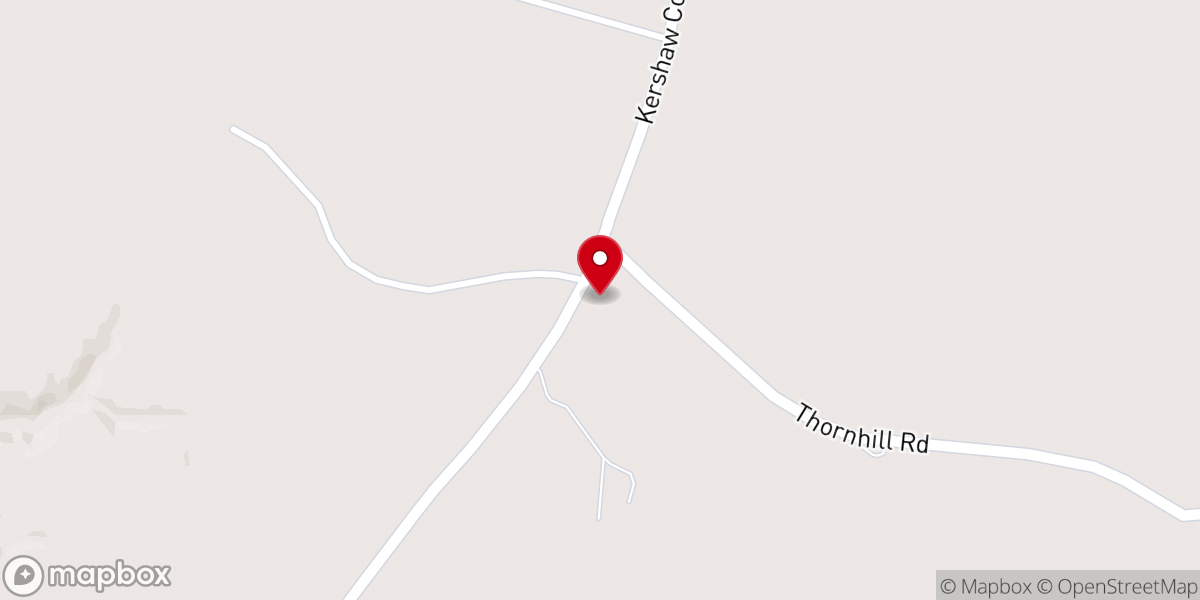 Map showing location of Thorn Hill Baptist Church