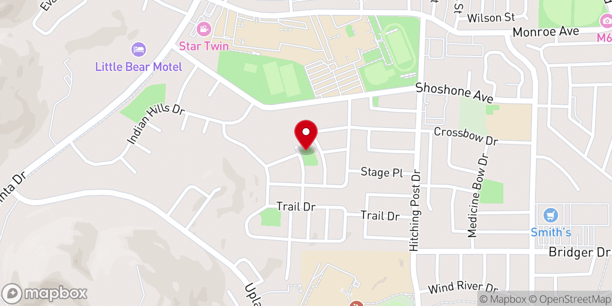 Map showing location of Church View Park