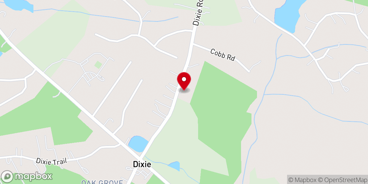 Map showing location of Union Grove United Methodist Church