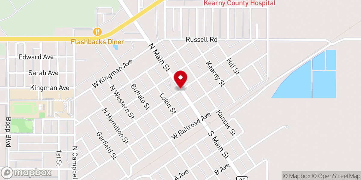 Map showing location of Lakin Township