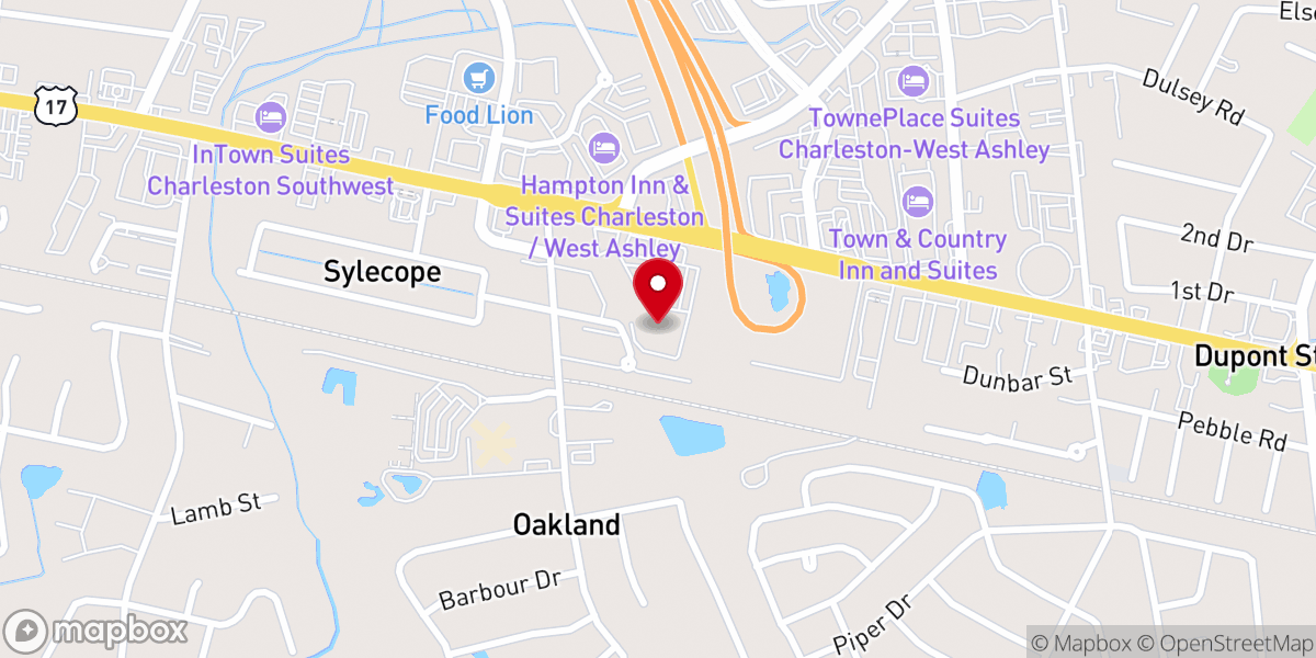 Map showing location of Seacoast Church - West Ashley