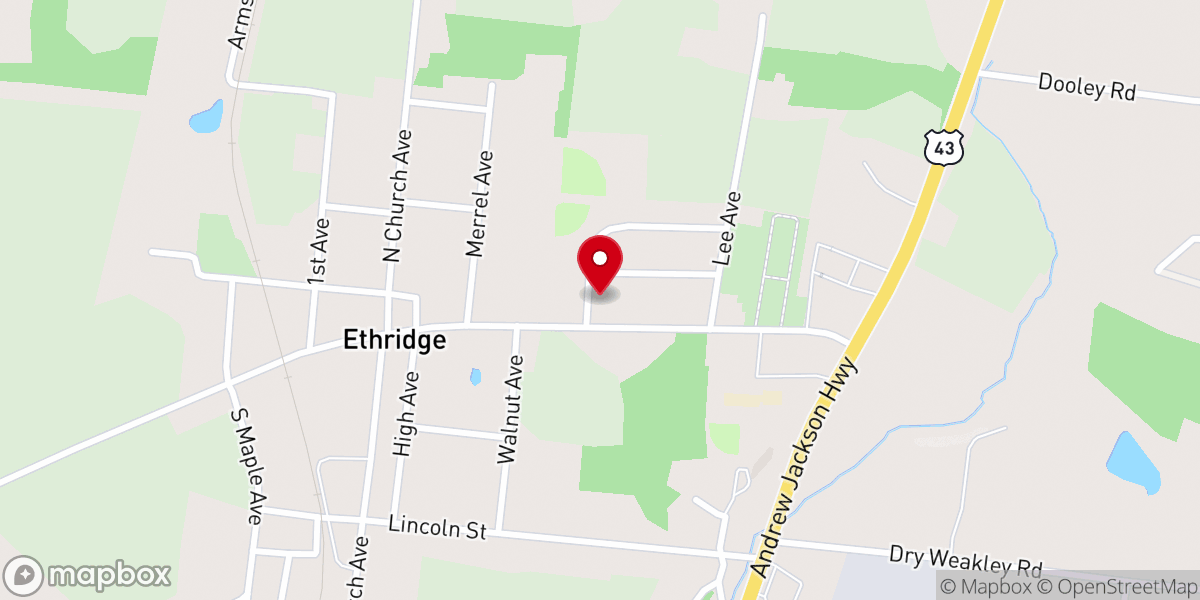Map showing location of Main Street Baptist Fellowship