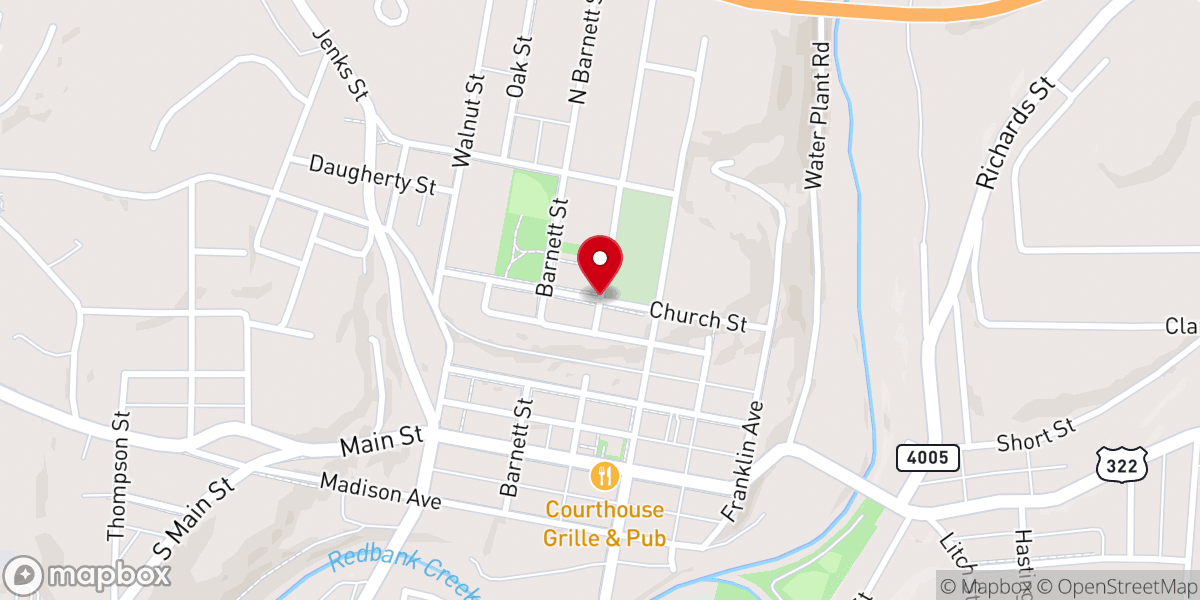 Map showing location of Brookville House of Worship