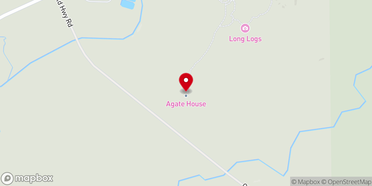 Map showing location of Agate House