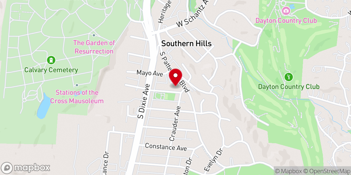 Map showing location of Victory Christian Church